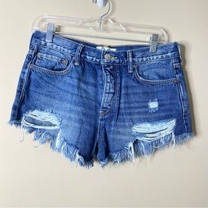We The Free/Free People denim distressed shorts